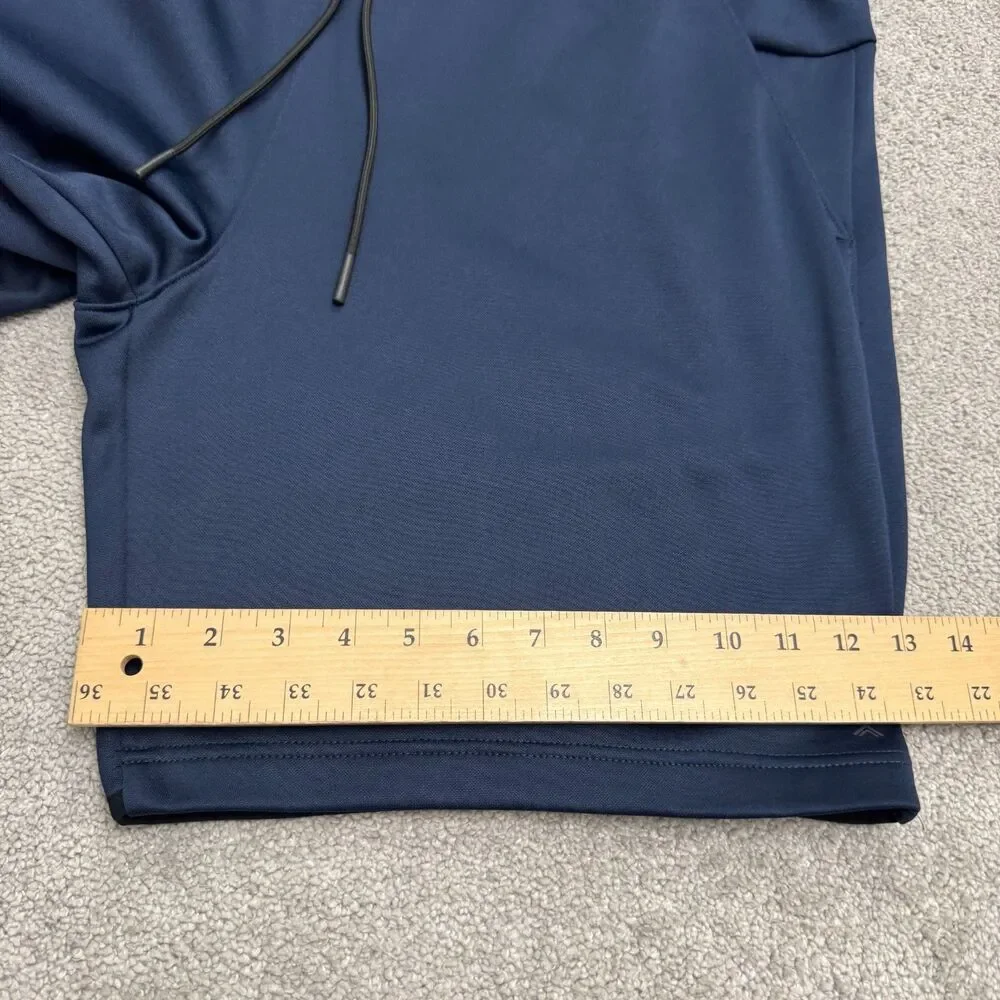 Xersion Quick-Dri Tech Fleece Sweat Shorts Mens XXL Navy Blue Zip Pocket Active
